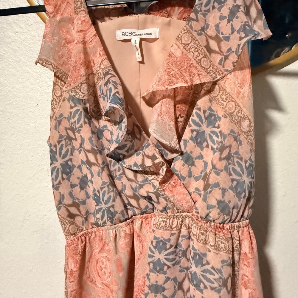 BCBGeneration Paisley Print Ruffle Dress – - Picture 4 of 8